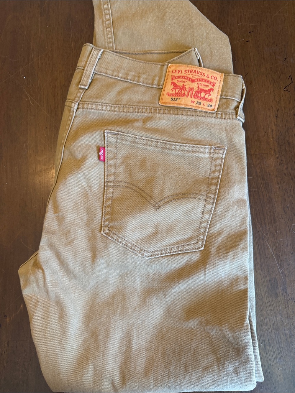 Levi's Men's Slim Straight Jeans - Khaki Tan